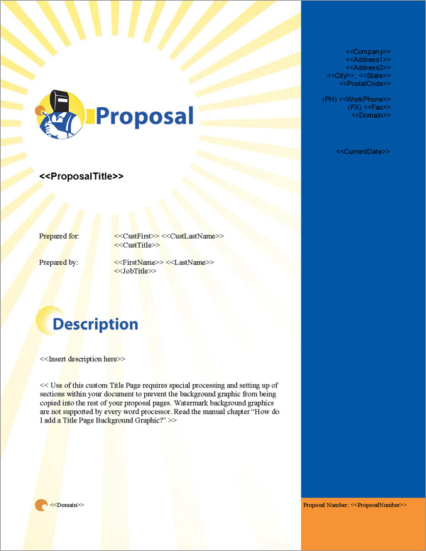 Proposal Pack Industrial #2 Title Page