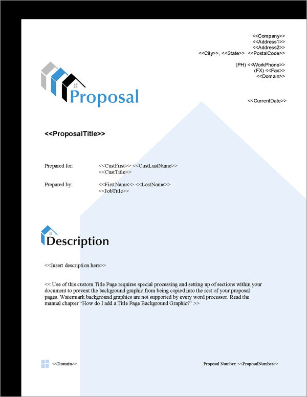 Proposal Pack Real Estate #4 Title Page