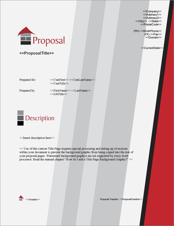 Proposal Pack Architecture #1 Title Page