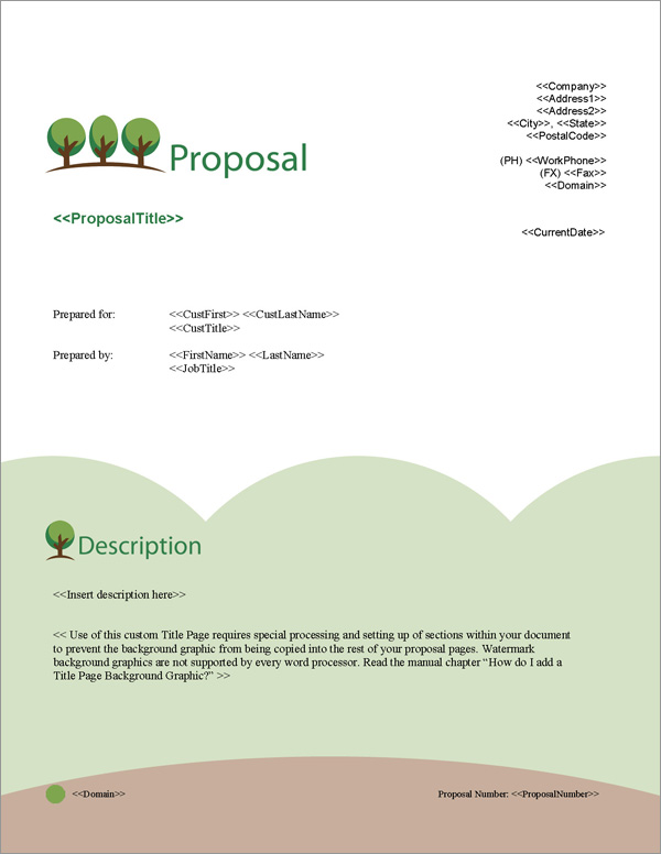 Proposal Pack Nature #6 Title Page