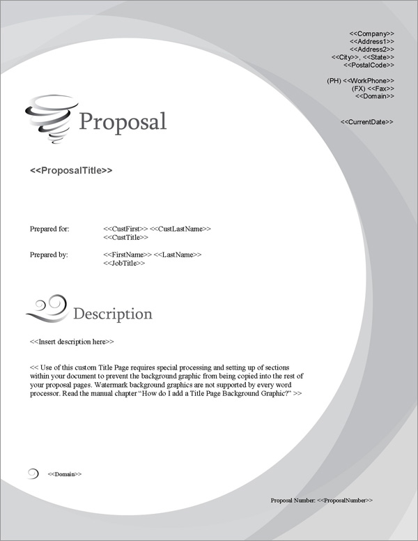 Proposal Pack Concepts #13 Title Page
