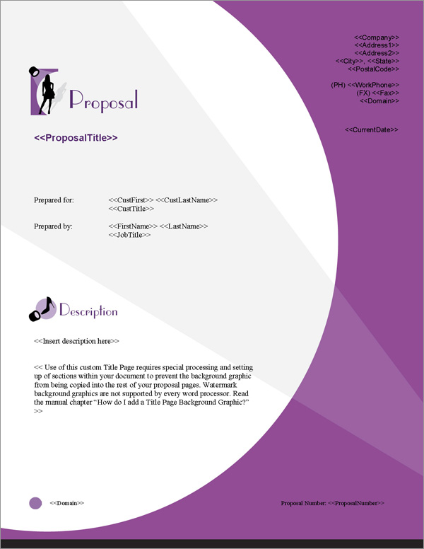 Proposal Pack Fashion #4 Title Page
