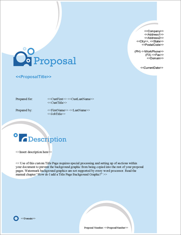 Proposal Pack Bubbles #2 Title Page