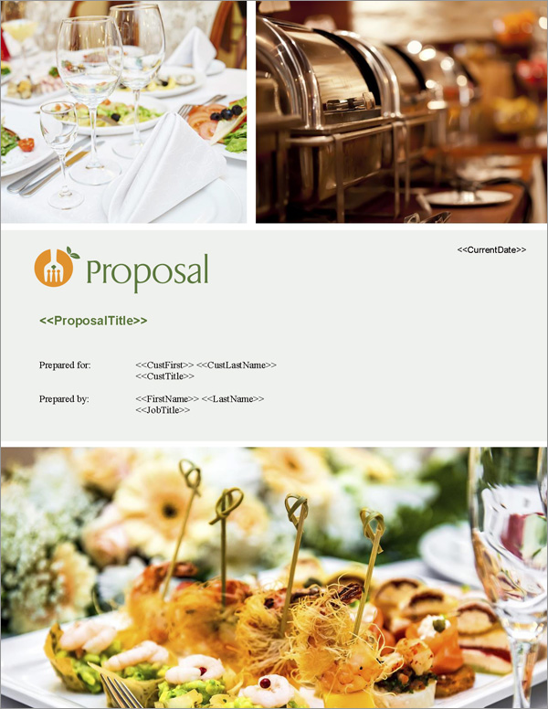 Proposal Pack Catering #1 Title Page