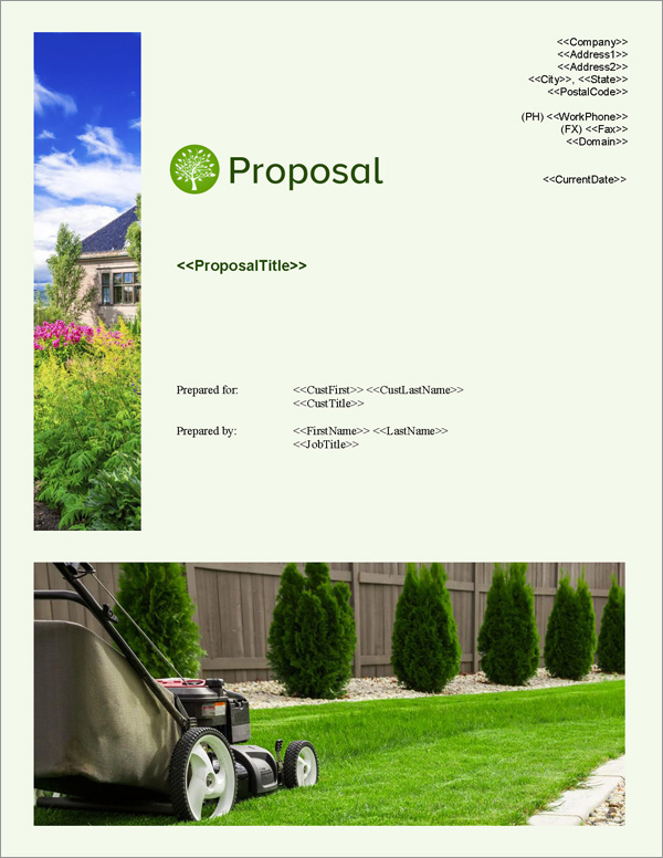 Proposal Pack Lawn #3 Title Page