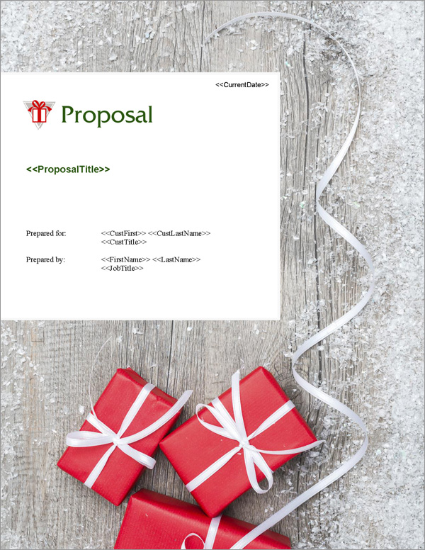 Proposal Pack Seasonal #3 Title Page