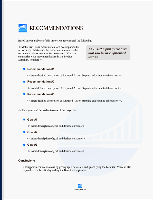 Proposal Pack Infrastructure #3 Recommendations Page