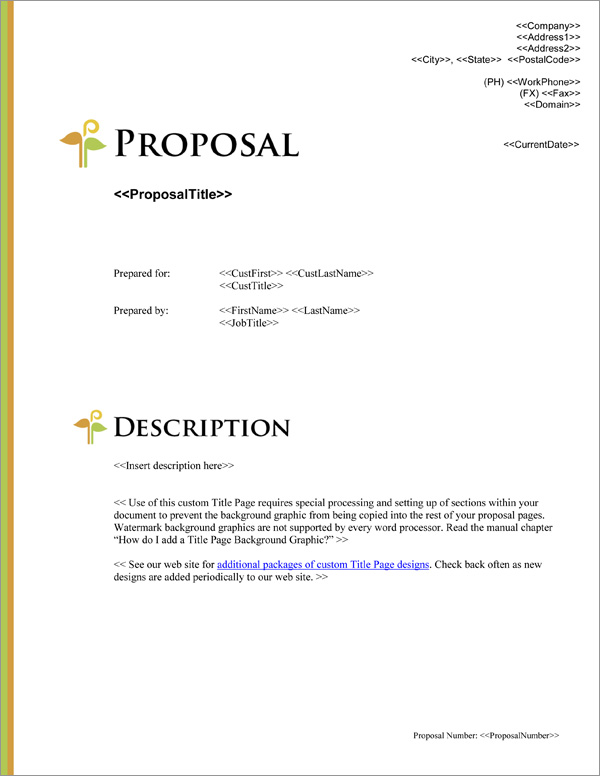 Proposal Pack Minimalist #2 Title Page