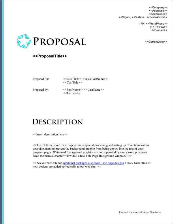 Proposal Pack Minimalist #4 Title Page