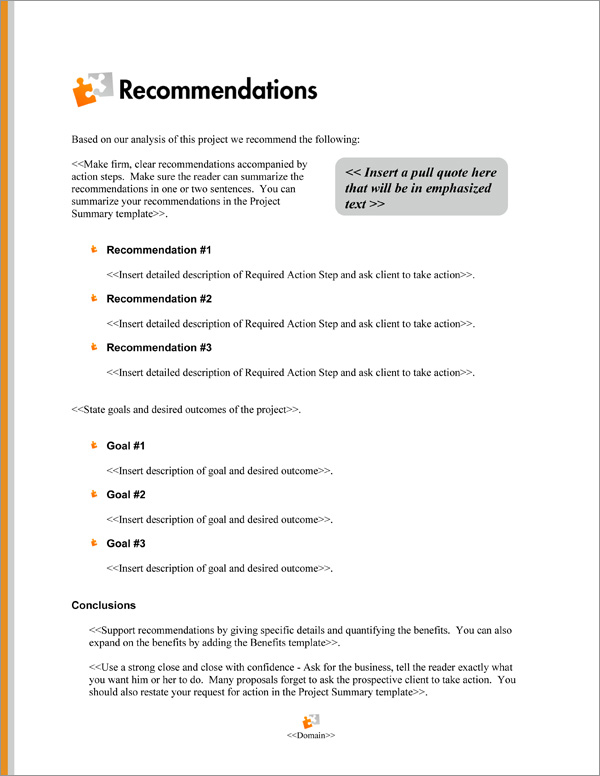 Proposal Pack Minimalist #7 Recommendations Page