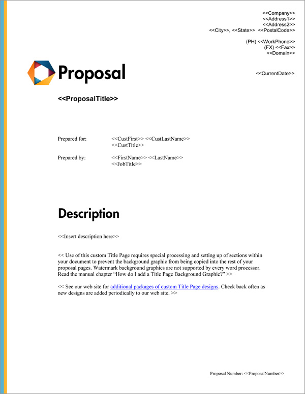 Proposal Pack Minimalist #8 Title Page