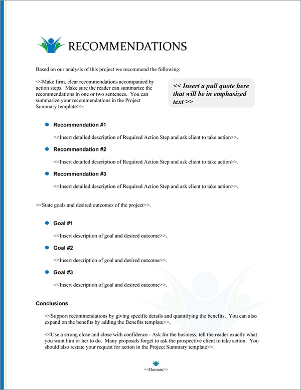 Proposal Pack Community #2 Recommendations Page