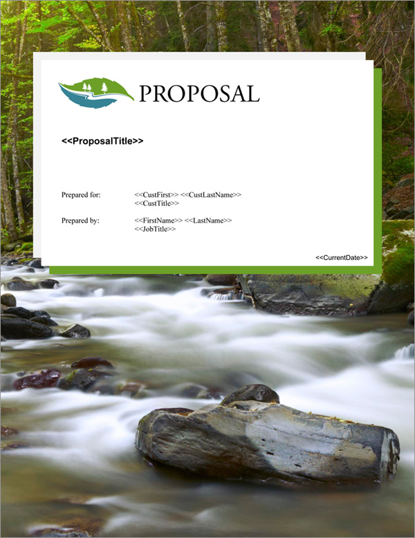 Proposal Pack Aqua #7 Title Page