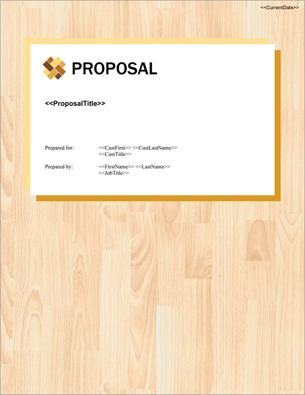 Proposal Pack Contemporary #20 Title Page
