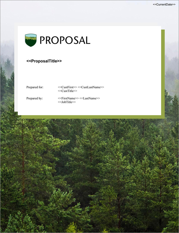 Proposal Pack Nature #9 Title Page