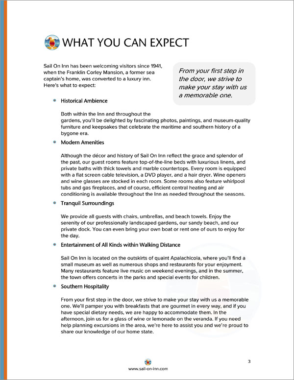 Proposal Pack Hospitality #3 Body Page