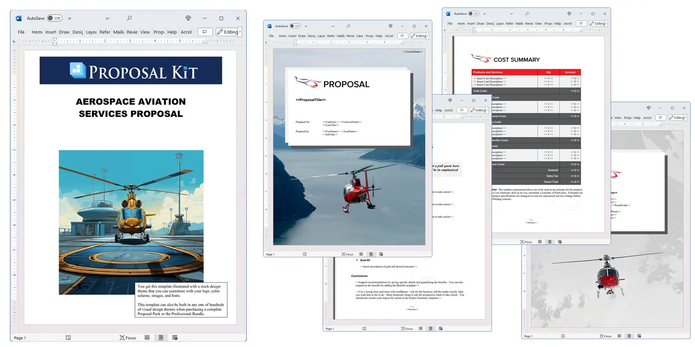 Proposal Pack Aerospace #5 Screenshot of Pages