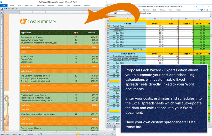 Proposal Pack Wizard - Viewing Sample Proposals
