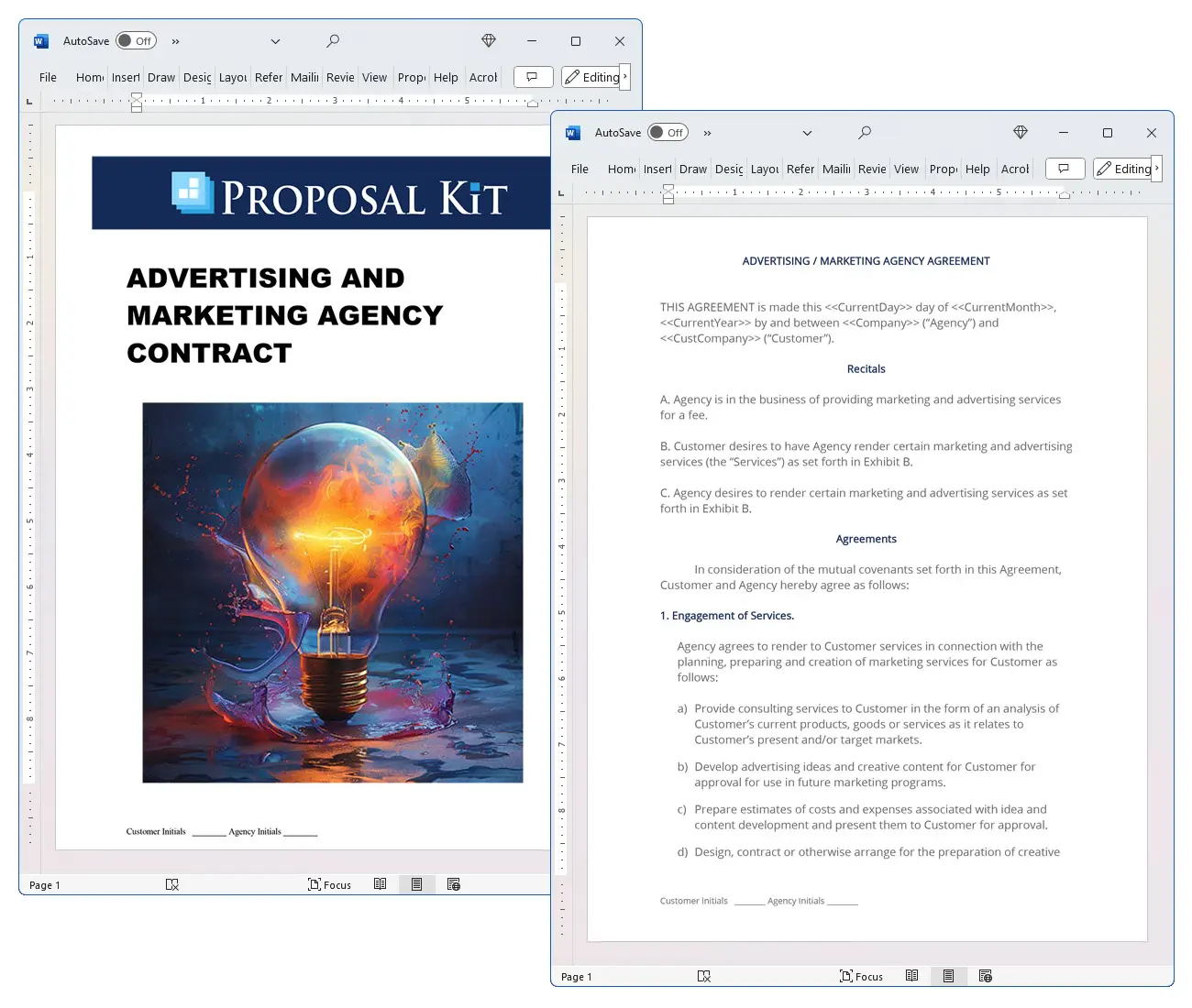 Advertising and Marketing Agency Contract Concepts
