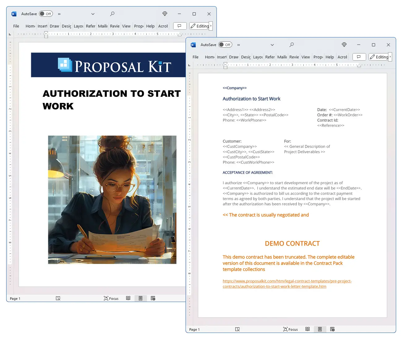Authorization to Start Work