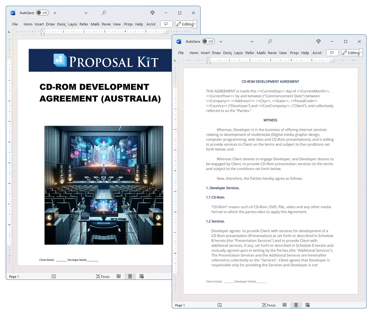 CD-ROM Development Agreement (Australia) Concepts