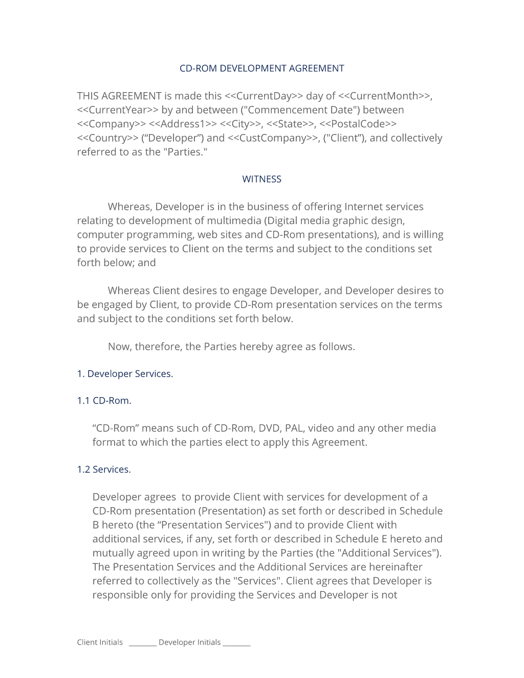 CD-ROM Development Agreement (Australia)