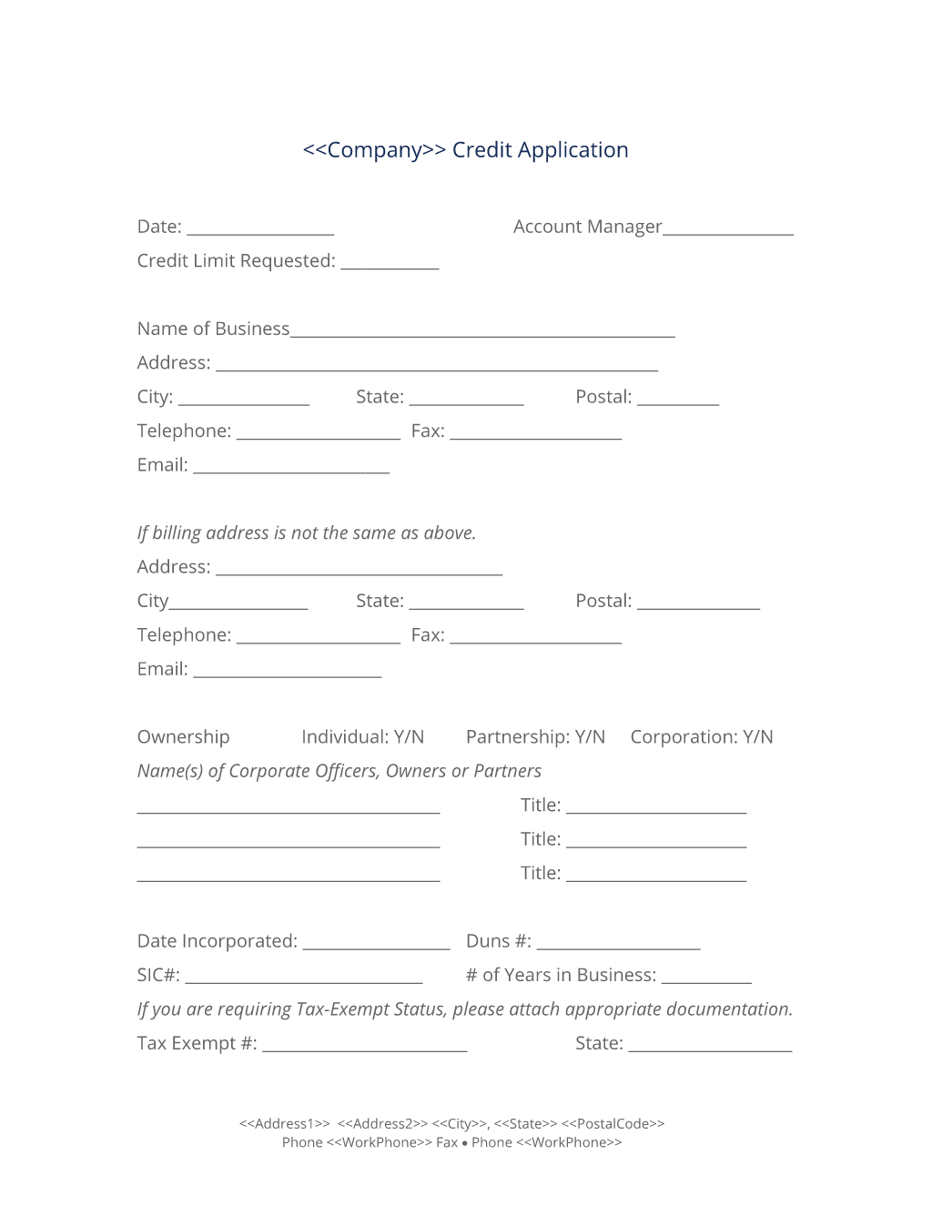 Extending Credit to Client Application