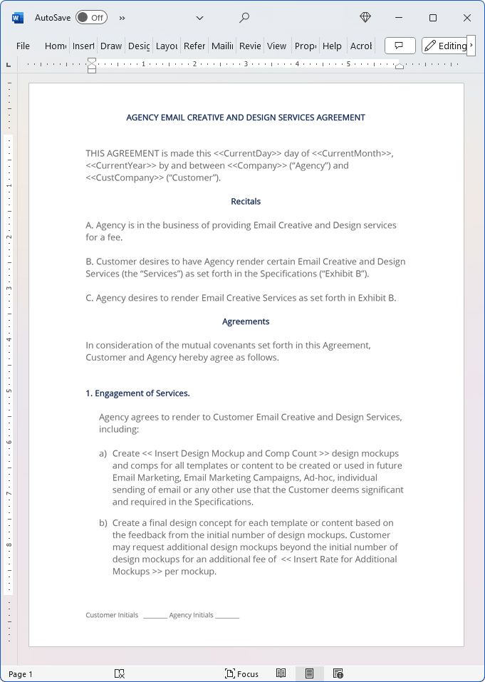 Email Marketing Creative by Agency Agreement