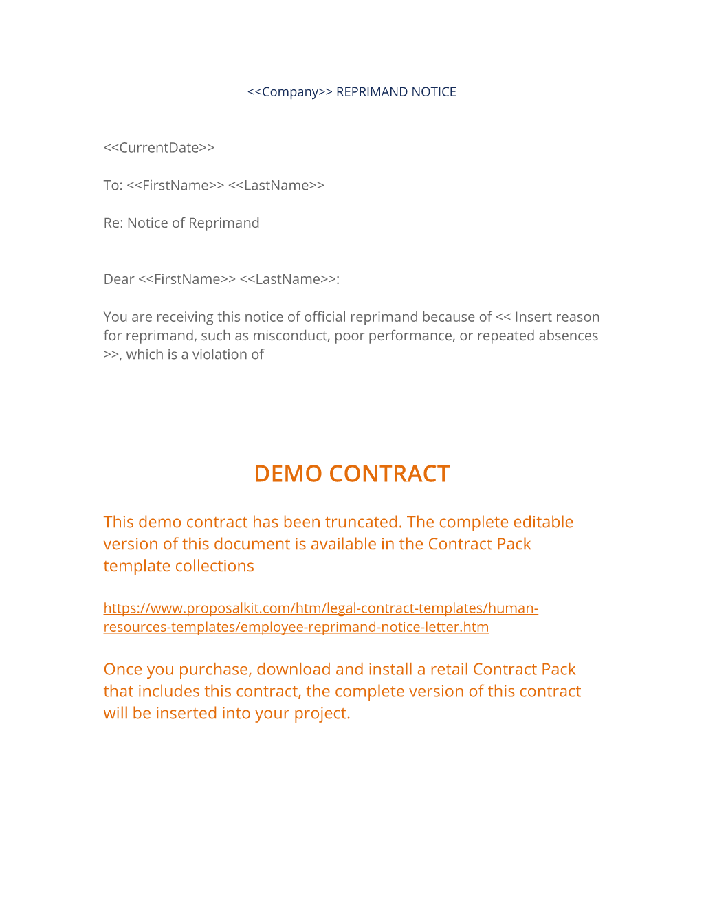 Poor Performance Letter Template