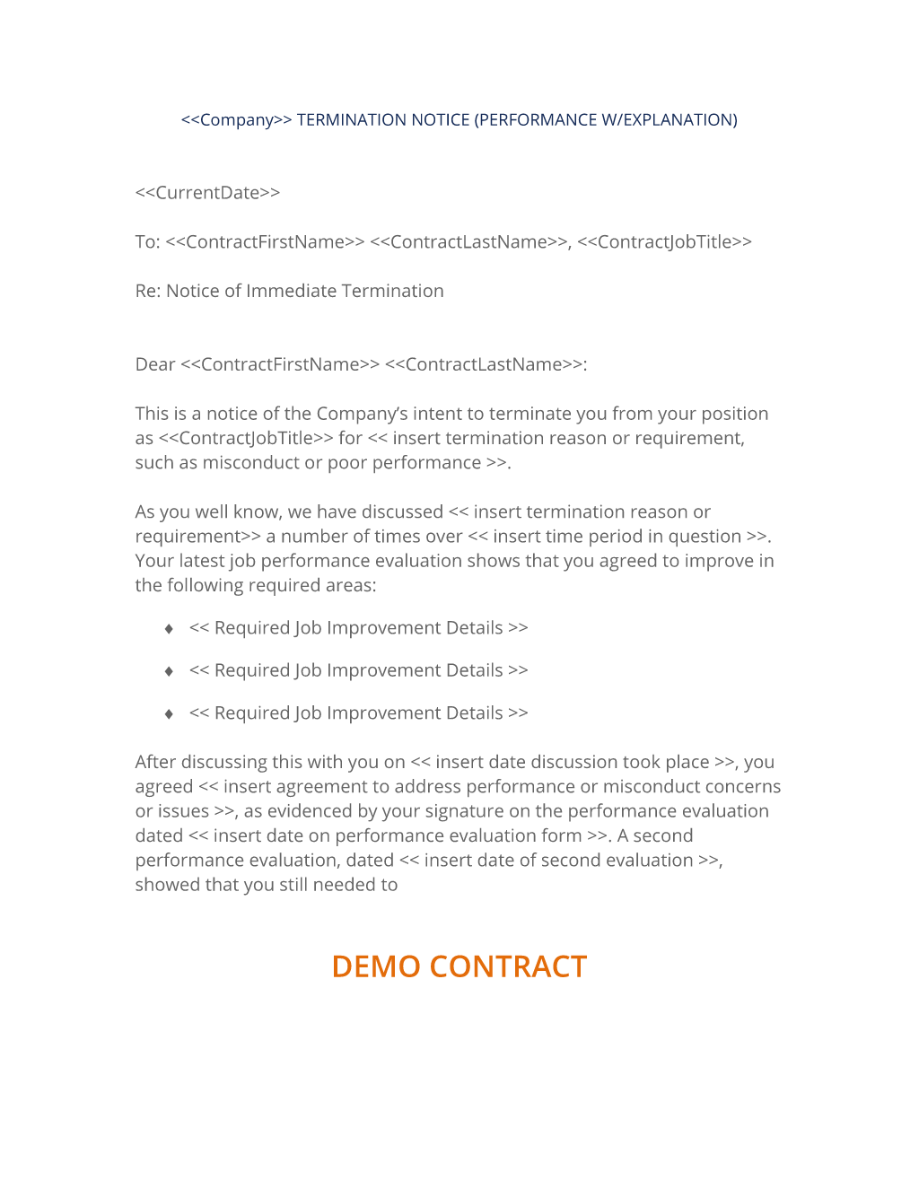 Separation Letter From Job from www.proposalkit.com