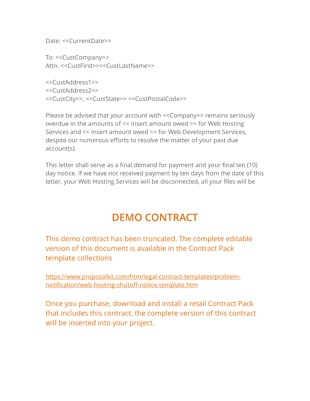 Final Demand Letter Sample from www.proposalkit.com