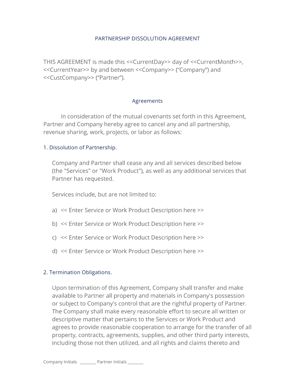 Partnership Dissolution Agreement 3 Easy Steps