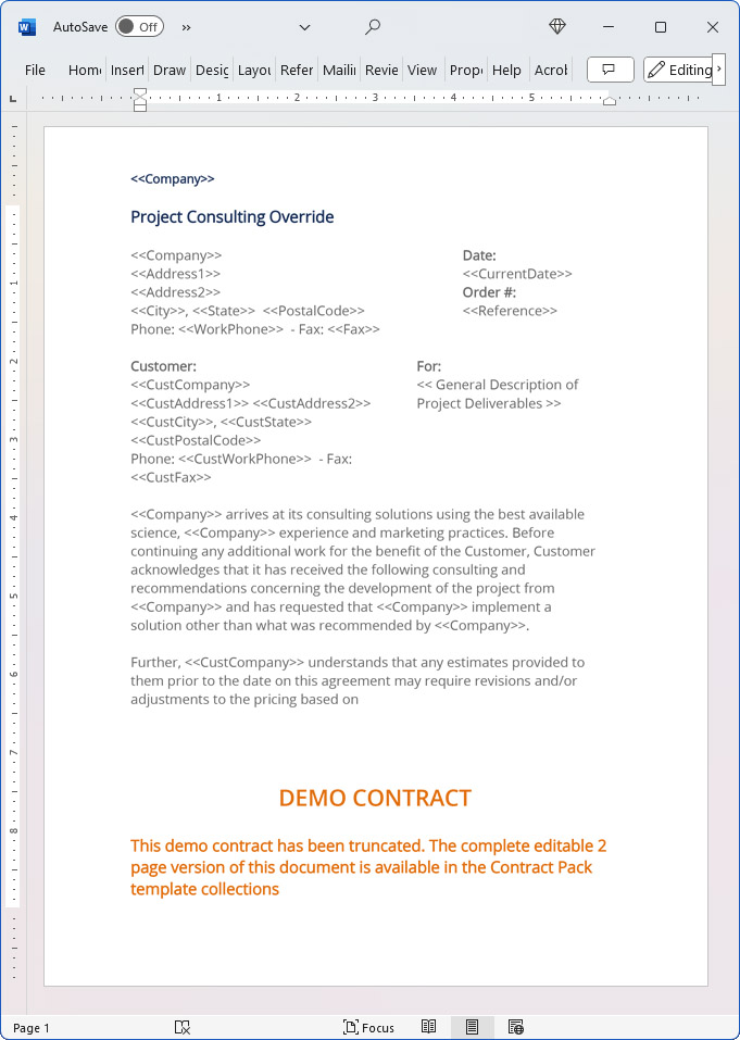 Project Consulting Override