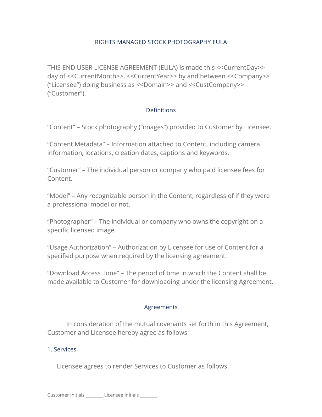 Rights Managed Stock Photography EULA - 21 Easy Steps Inside photography license agreement template Rights Managed Stock Photography EULA - 21 Easy Steps Inside photography license agreement template