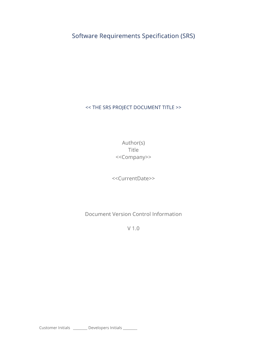 Software Requirements Specifications