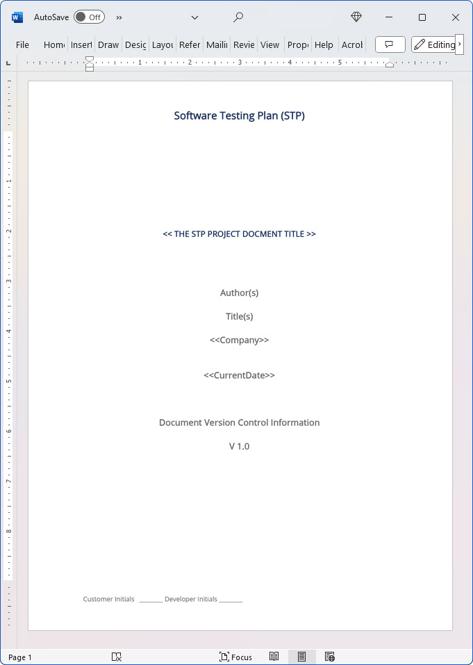 Software Testing Plan Software Testing Plan