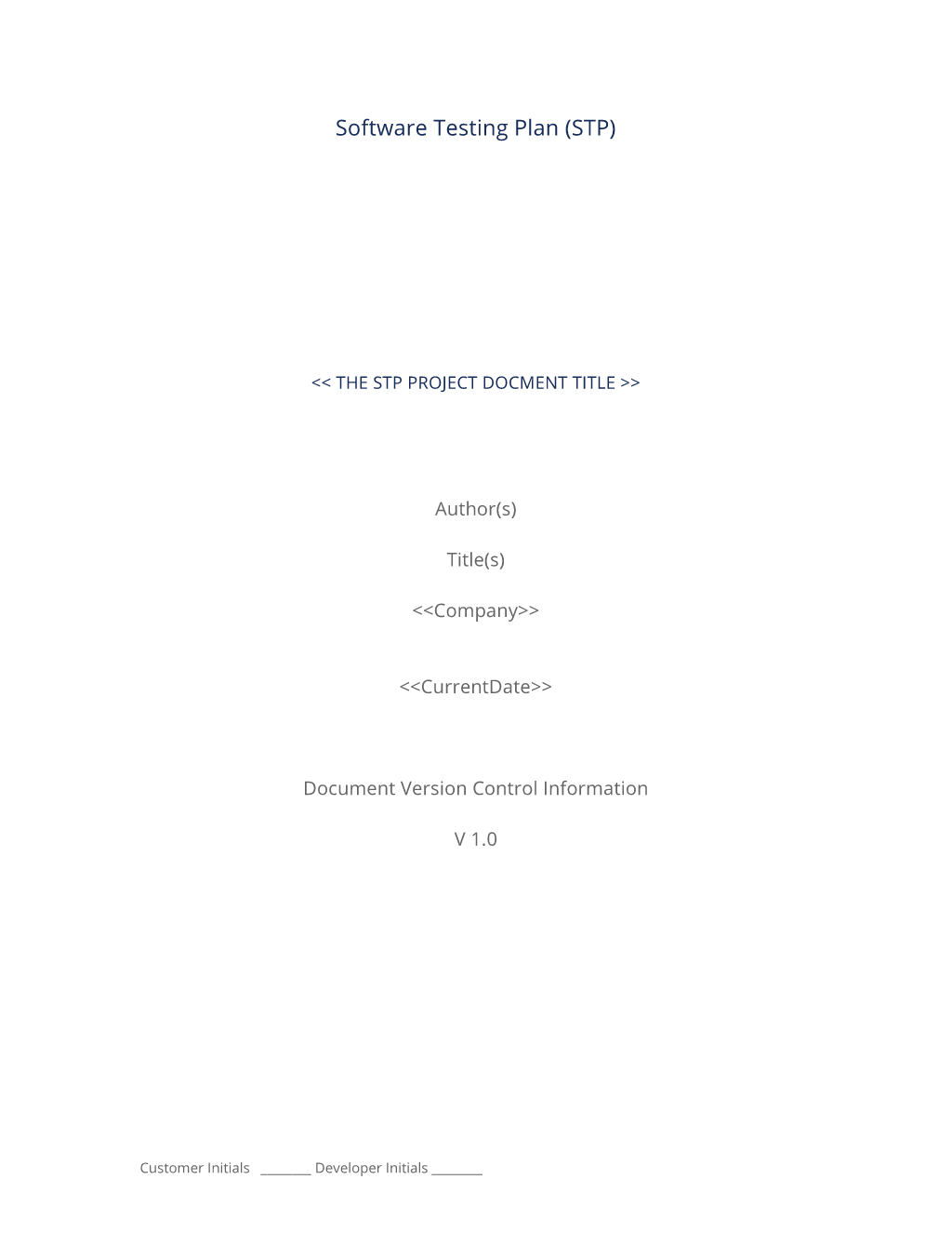 Software Testing Plan