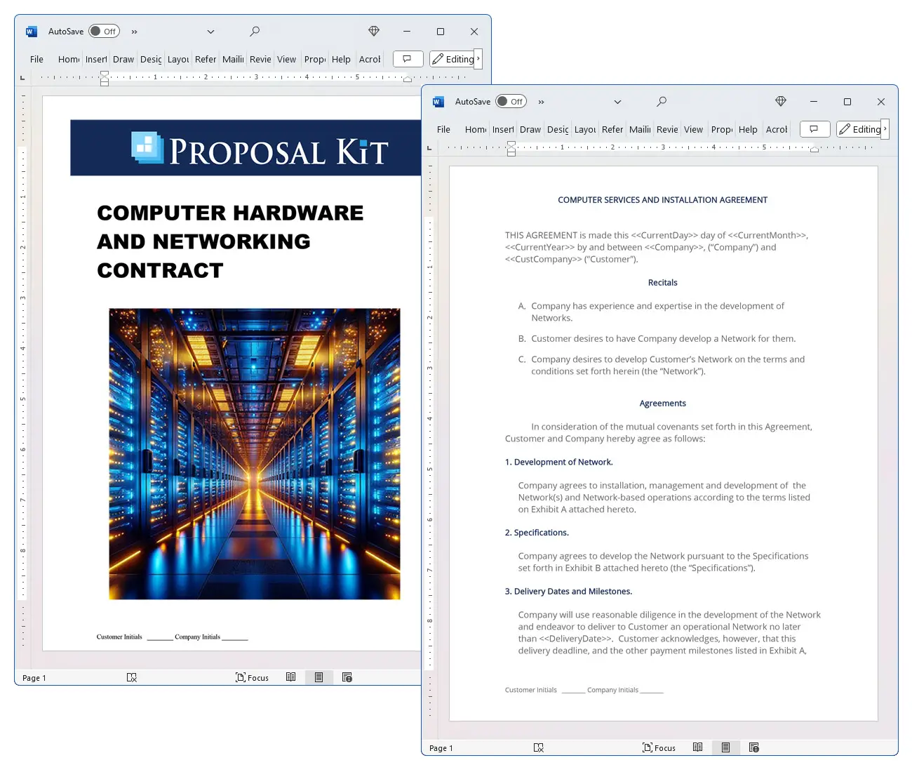 Computer Hardware and Networking Contract Concepts