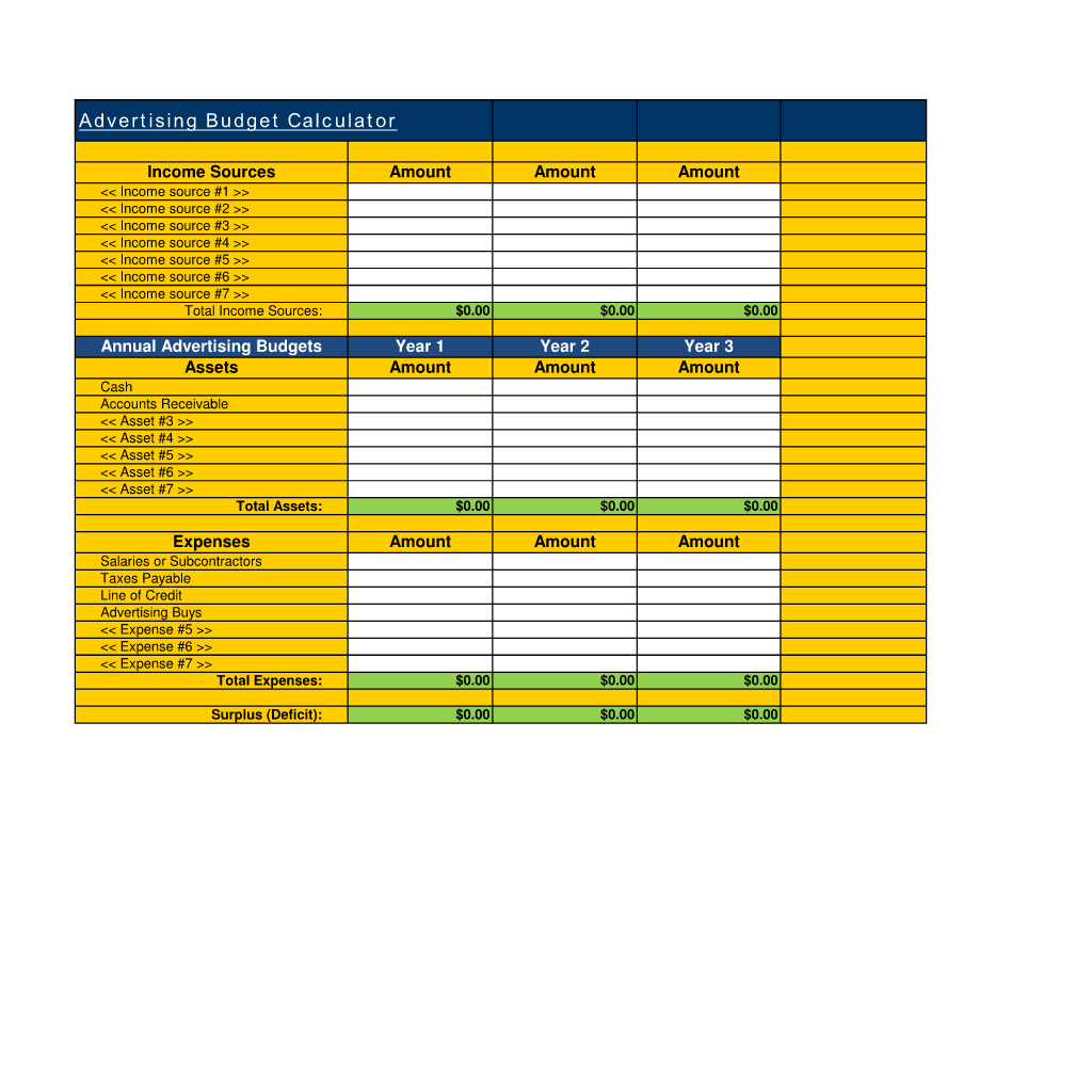 Advertising Budget Calculator