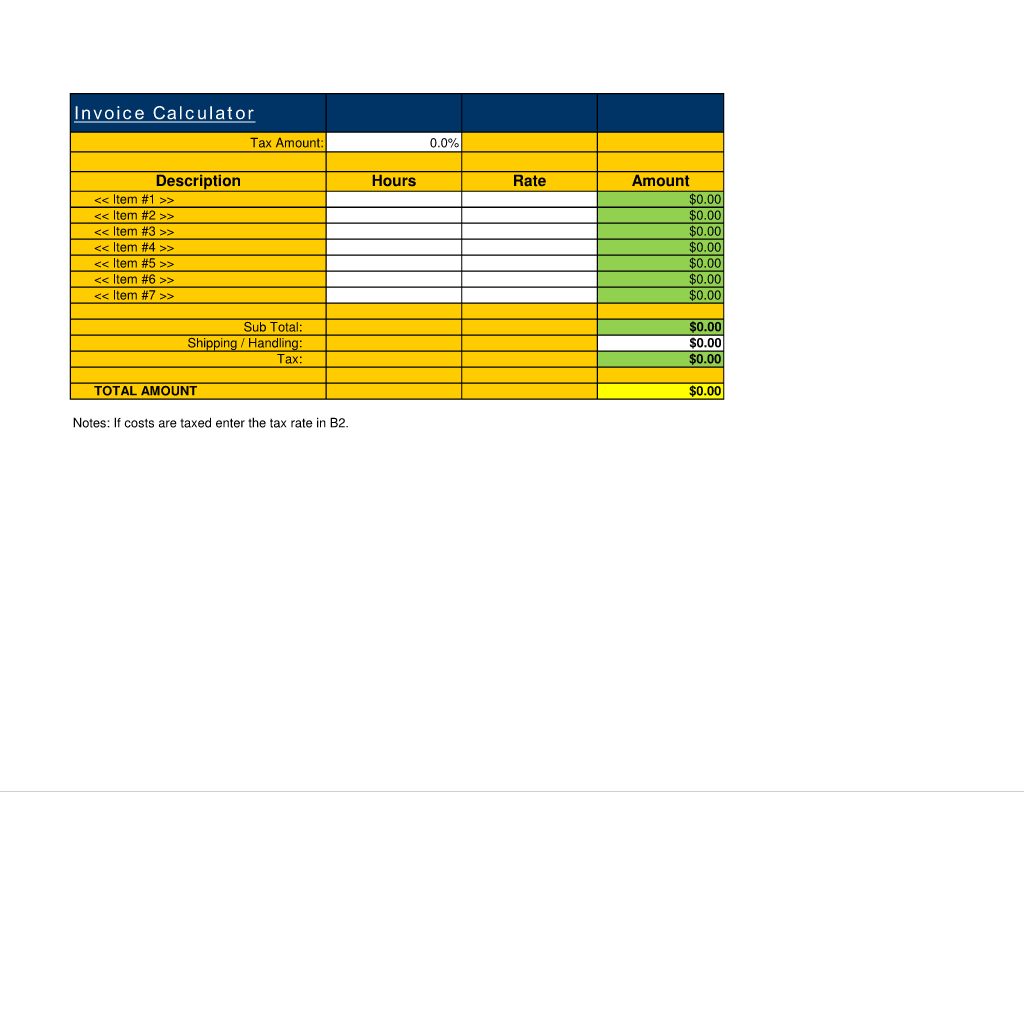 Invoice Calculator