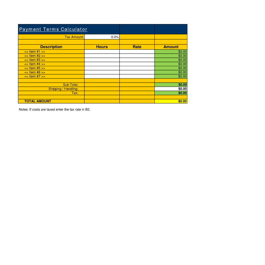 Payment Terms Calculator