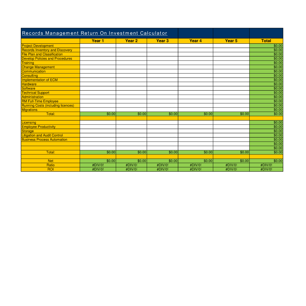 Records Management ROI Calculator