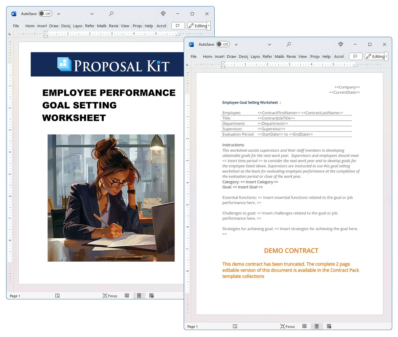 Employee Performance Goal Setting Worksheet Concepts