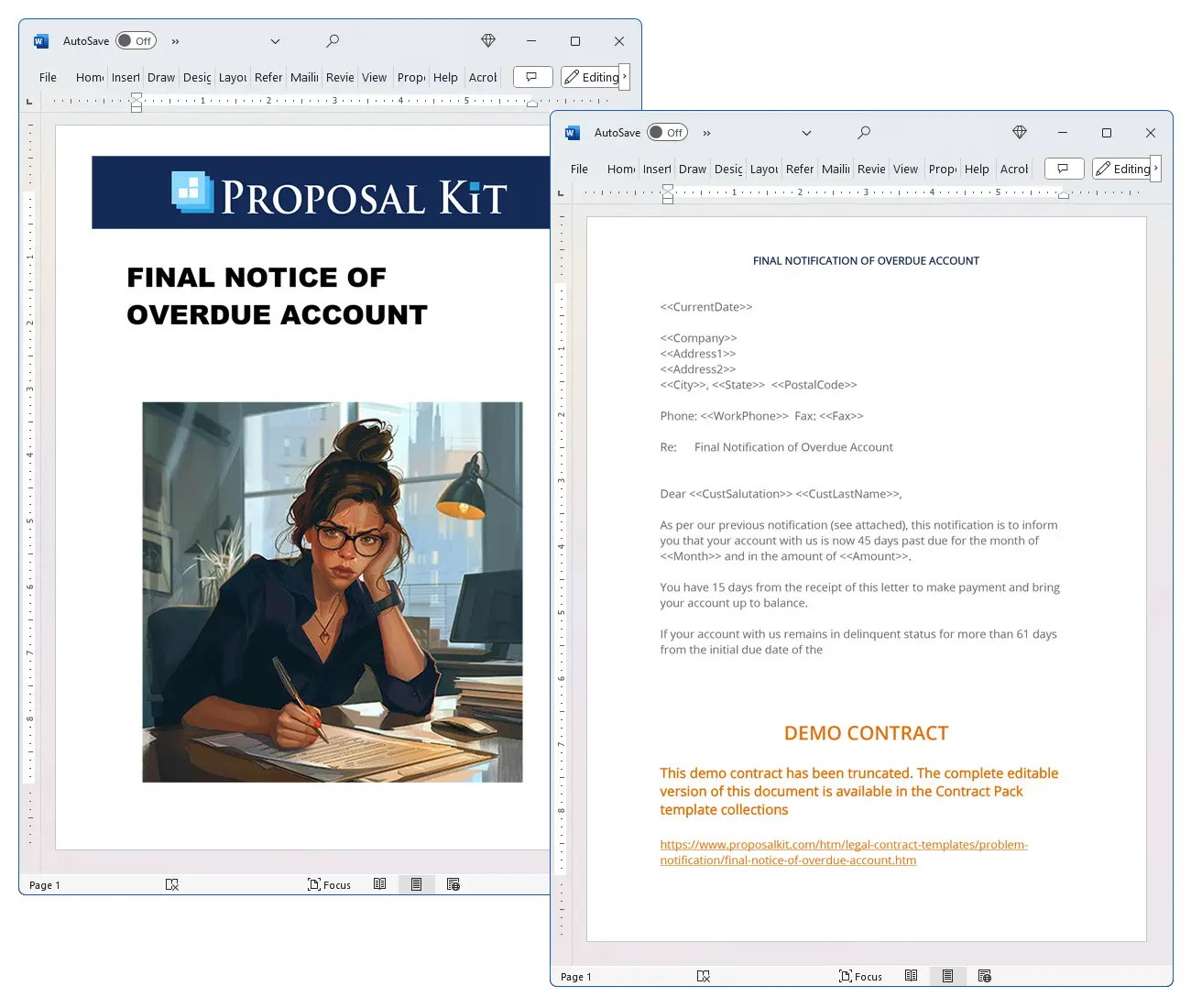 Final Notice of Overdue Account Concepts