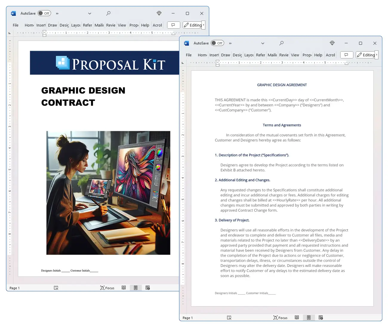Graphic Design Contract Concepts
