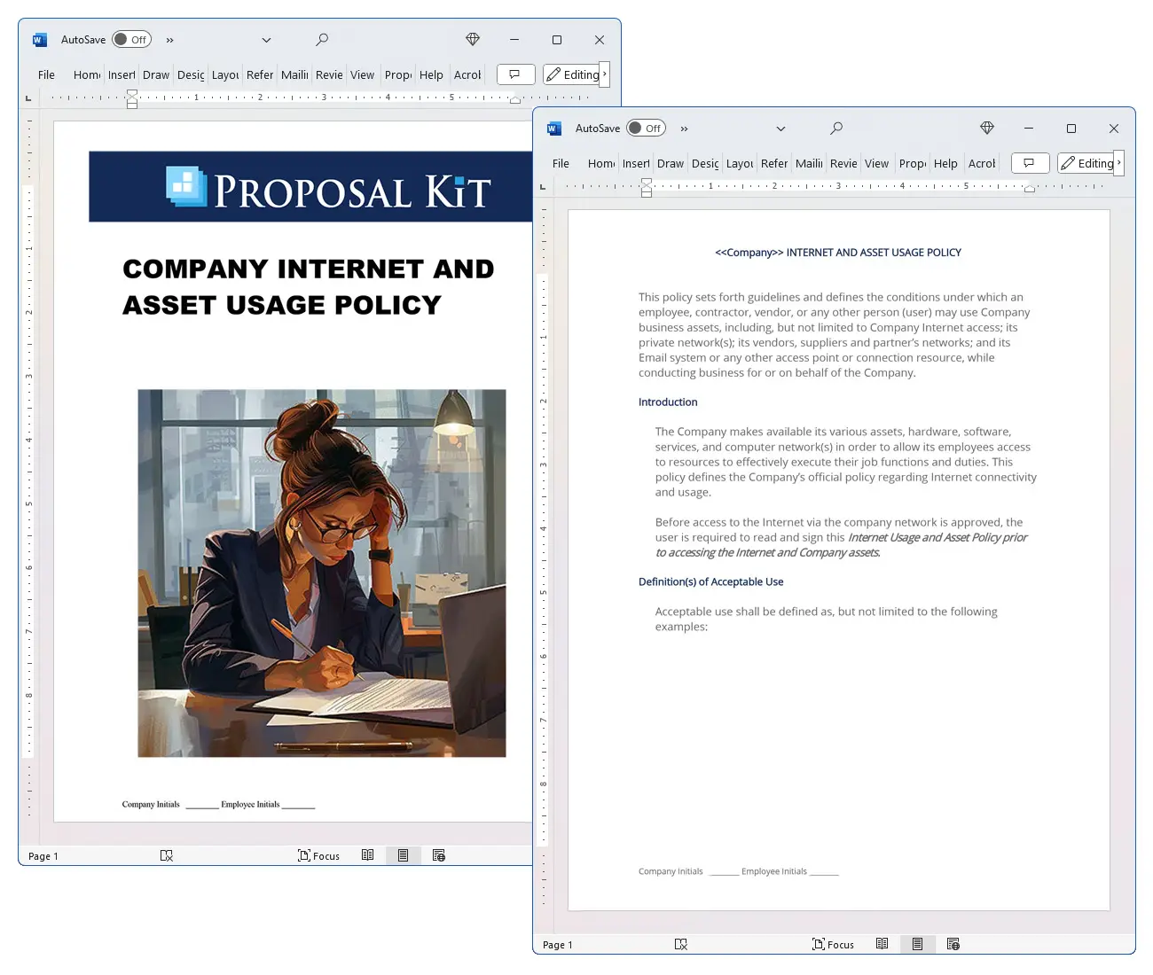 Company Internet and Asset Usage Policy Concepts