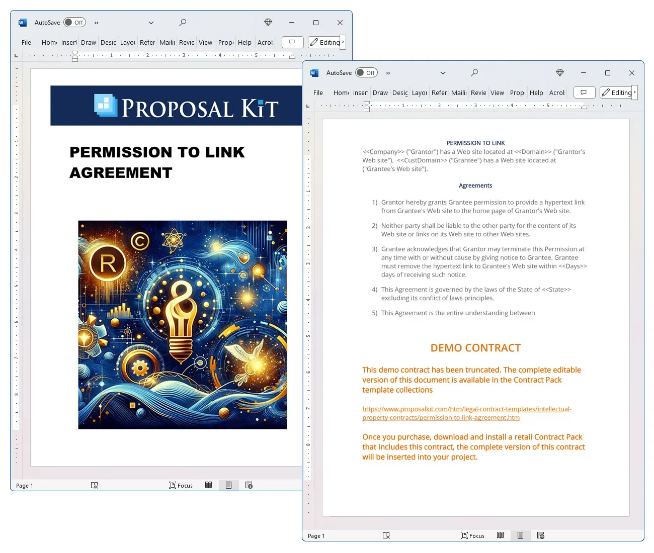 Permission to Link Agreement Concepts