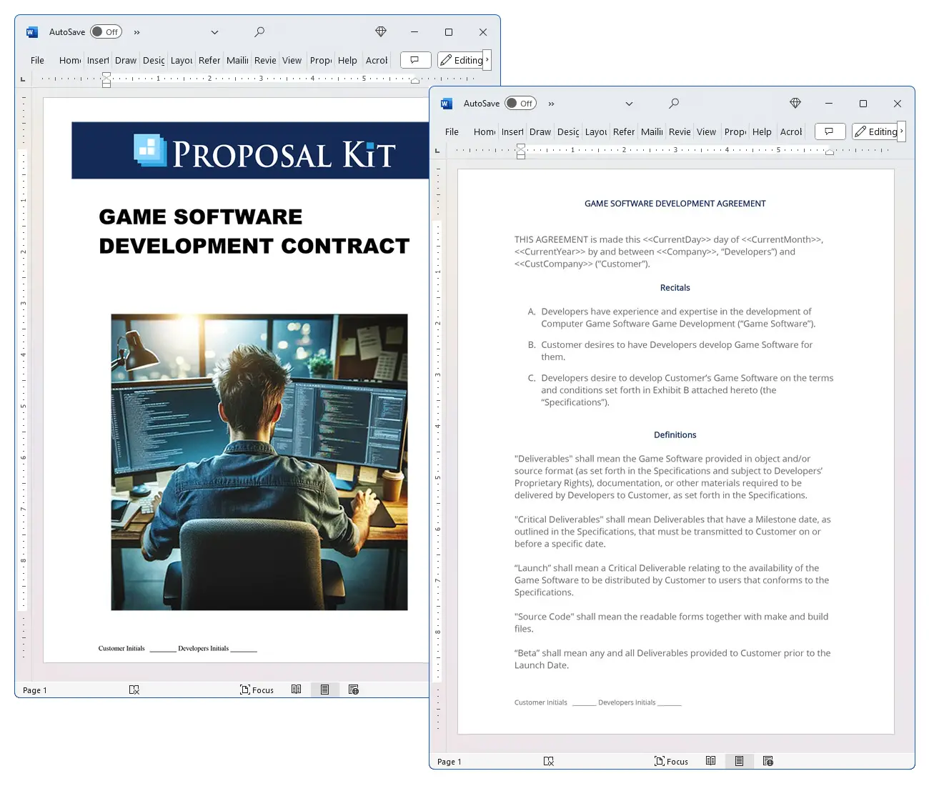 Game Software Development Contract Concepts