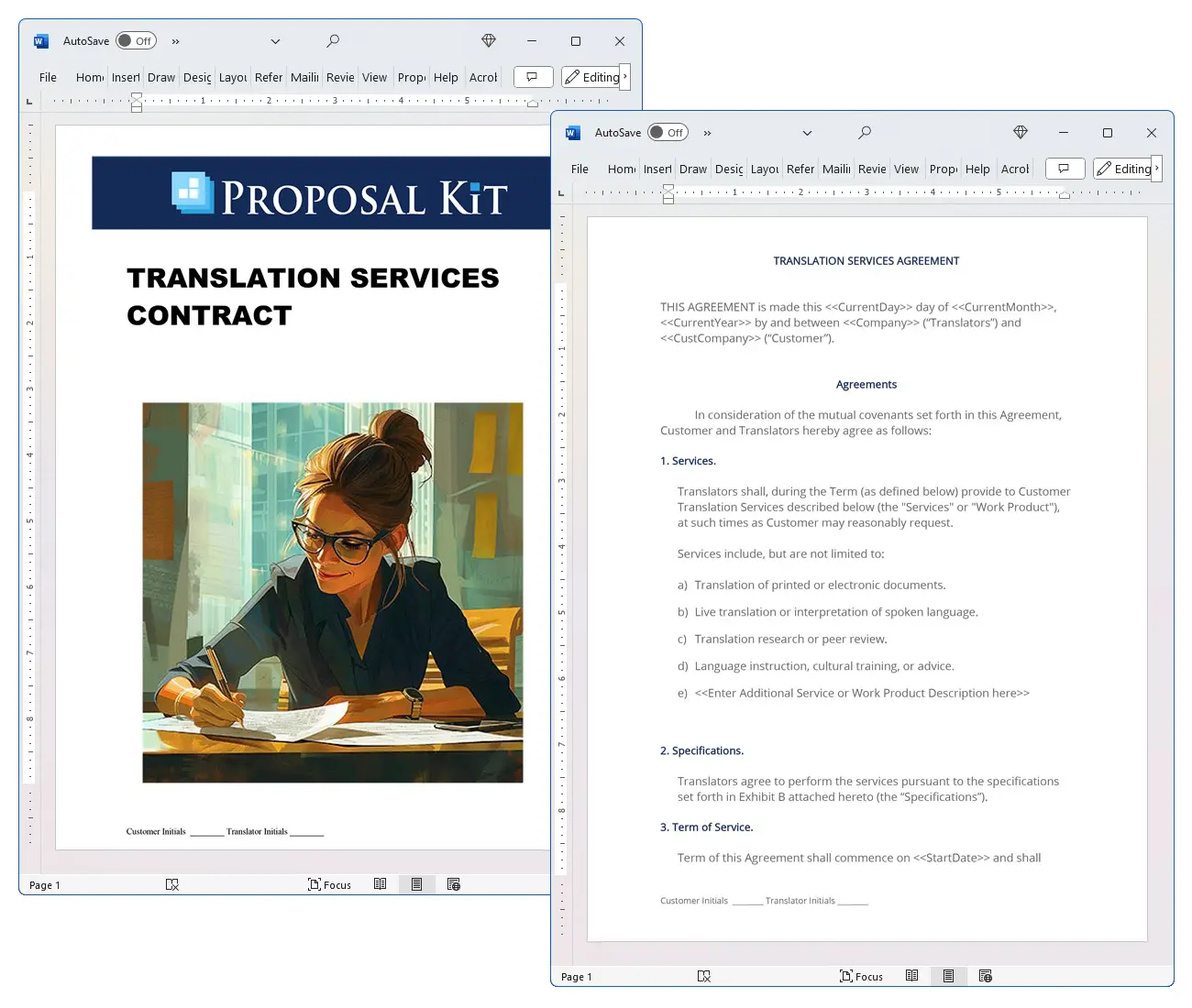 Translation Services Contract Concepts