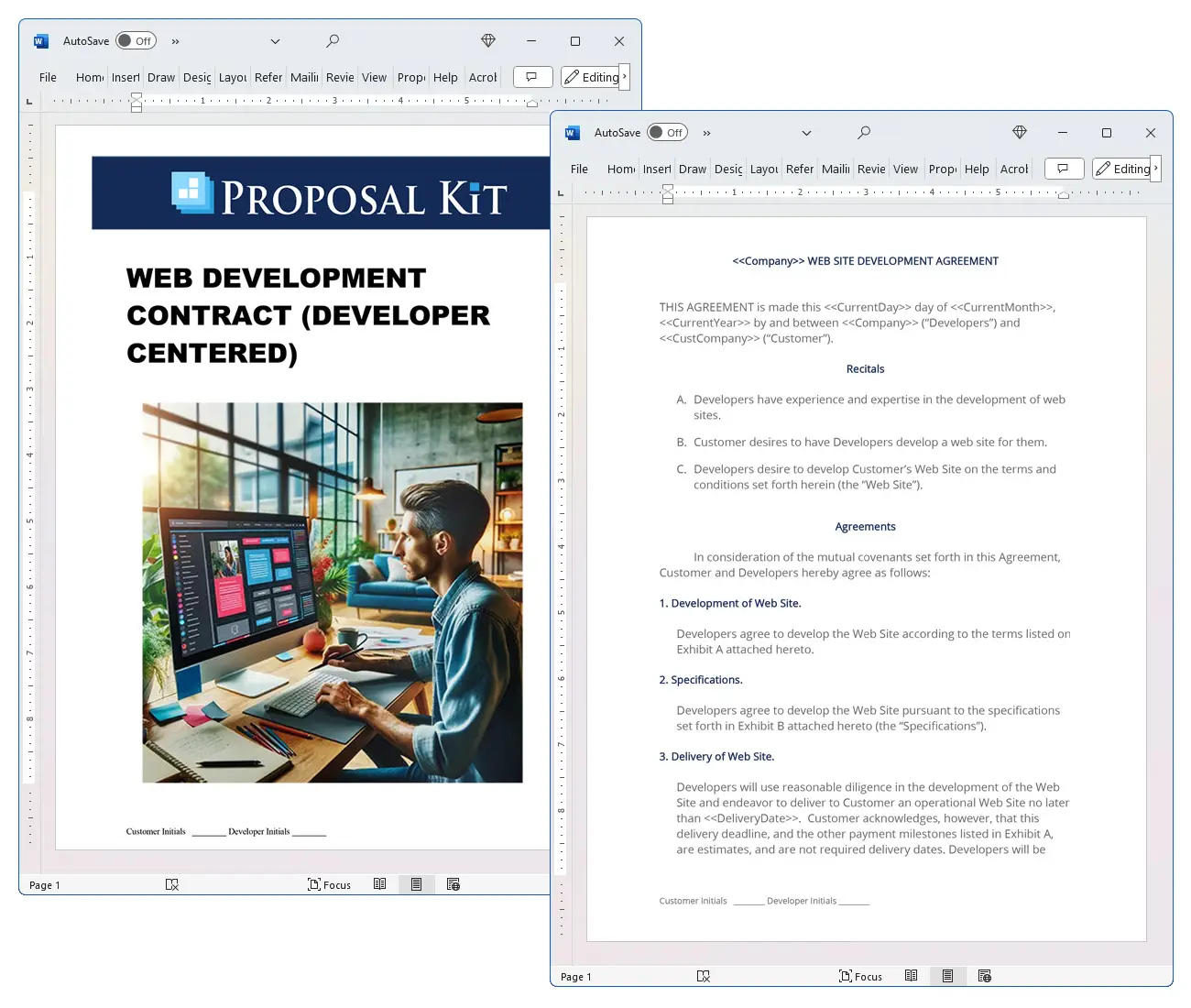 Web Development Contract (Developer Centered) Concepts